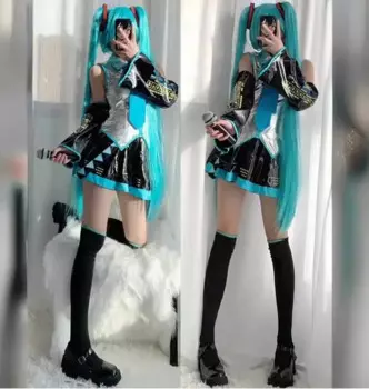 Длинный парик Hatsune Miku для ролевых игр