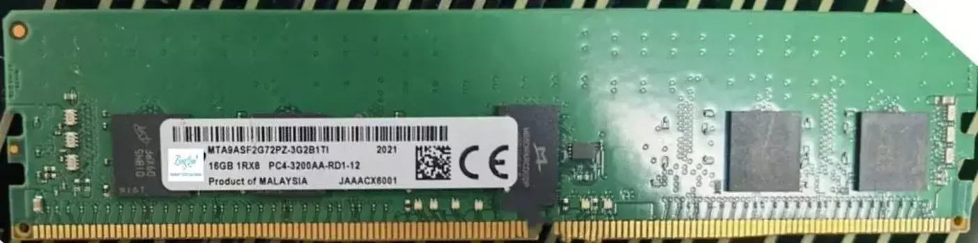 Для 16GB 1RX8 DDR4 3200 PC4-3200AA-R REG MTA9ASF2G72PZ-3G2B1 Server