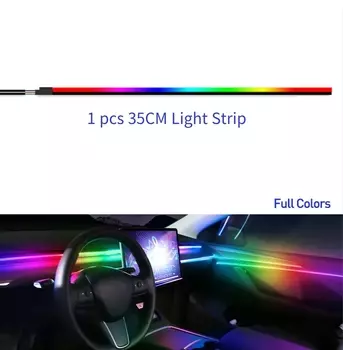 Для 18 в 1 светодиодных лент, автомобильные аксессуары для окружающего освещения, RBG, 64-цветная внутренняя акриловая лента, световая направляющая, оптоволоконное внутреннее освещение