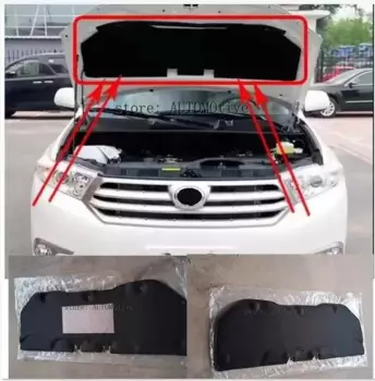 Для 2009-2014 Toyota Highlander 2th MK2 авто капот двигателя звукоизоляция хлопковый звукоизоляционный чехол