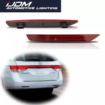 Для 2011 2012 2013 2014 2015 2016 2017 Honda Odyssey красные линзы, отражатель заднего бампера автомобиля, крышка заднего фонаря, без лампы/розетки