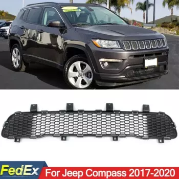 Для 2017-2020 JEEP COMPASS Нижняя решетка Передняя Центральная Нижняя решетка бампера