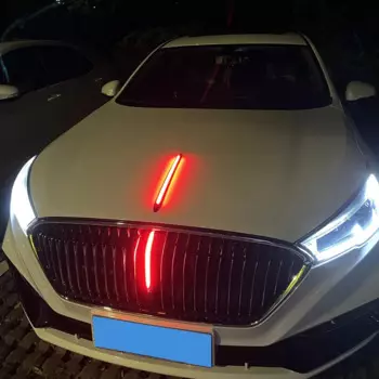 Для 2020-2022 года, Hongqi H5, средний сетчатый разветвитель, фотоэлемент, модификация, светящаяся стандартная крышка машины, декоративный флаг, фотоэлемент