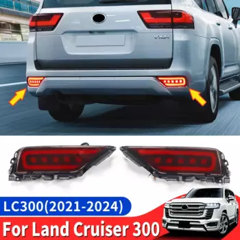 Для 2021 + тойота ленд крузер 300, модификация задней противотуманной фары Lc300, FJ300, задняя фотовспышка, внешние аксессуары For Toyota Land Cruiser 300 2022 2023 2024