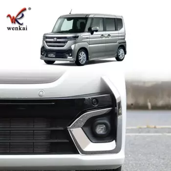 Для 2024 Suzuki Spacia Custom MK54S MK94S передняя противотуманная фара отделка украшение ABS хромированный корпус комплекты