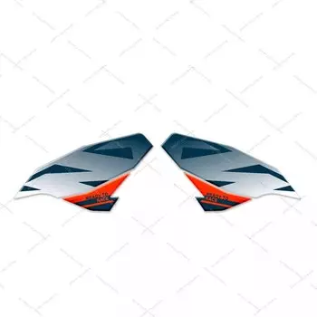 Для 390 Duke 2024, 3D наклейка из смолы, защитная наклейка на боковой топливный бак мотоцикла, водонепроницаемая наклейка