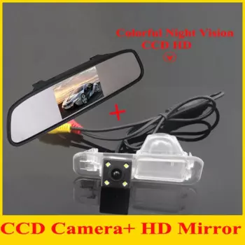 Для 4,3 ''HD LCD TFT Mirror Monitor 800*480 + камера заднего вида CCD чехол для K2 Rio Sedan Водонепроницаемая версия для ночного видения
