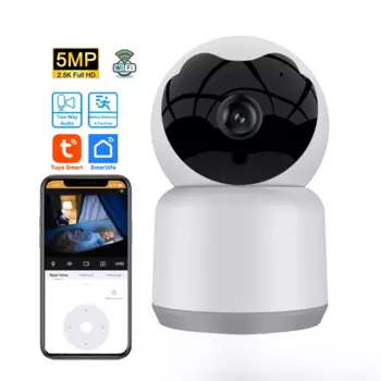 Для 5 МП Smartlife Беспроводная Wi-Fi Умный дом Внутренняя камера видеонаблюдения PTZ IP-камера 360 Tuya Wi-Fi камера безопасности