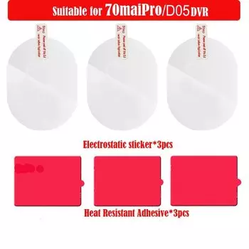 Для 70mai Dash Cam Pro Dash Cam термостойкие клейкие и статические наклейки, для 70mai Pro DVR термостойкий клей 3 шт.