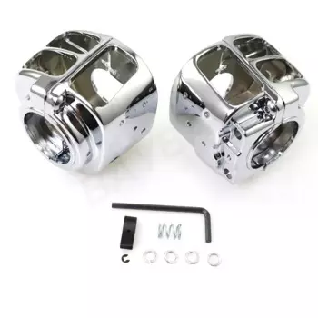 Для 96-06 Harley Dyna Sportsters XL883 XL1200 Softail V-Rod Touring Electra Road Glide хромированный корпус переключателя на руле, крышка