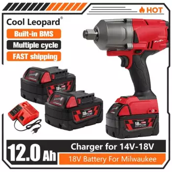 Для аккумулятора для электроинструмента Milwaukee M18, зарядное устройство, BR, XC, 18 В, 5000 мАч-60000 мАч M18B5, 48-11-1860, встроенный аккумулятор 18650 10C