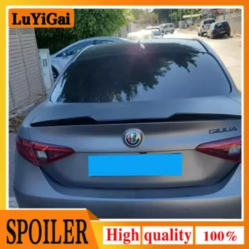 Для Alfa Romeo Giulia спойлер из углеродного волокна задний спойлер для багажника глянцевая черная отделка V Style 2015 - UP