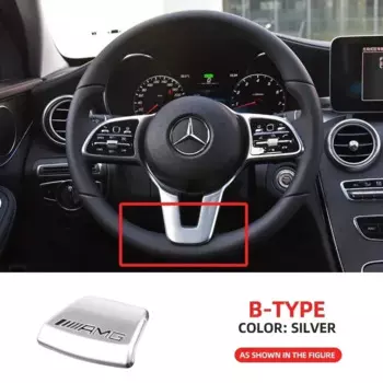 Для AMG логотип наклейка на руль автомобиля эмблема крышка внутренняя наклейка наклейка для AMG Mercedes Benz GLC GLA W204 W205 W212 W213