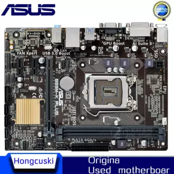 Для ASUS B85M-K PLUS б/у LGA 1150 для Intel B85 материнская плата Socket LGA1150 DDR3 SATA3 USB3.0 SATA3 настольная материнская плата