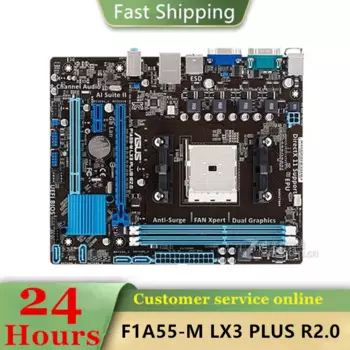 Для ASUS F1A55-M LX3 PLUS R2.0 материнская плата FM1 DDR3 для AMD A55M A55 оригинальная десктопная материнская плата SATA II б/у материнская плата