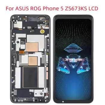 Для asus rog phone 5 zs673ks lcd кодирующий преобразователь сенсорного экрана в сборе для asus zs673ks i005da lcd