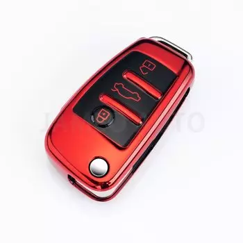 Для Audi A1 A3 A4 A5 A6 A7 Q3 Q5 S6 B6 B7 B8 C6 8P 8V 8L TT RS Автомобильный чехол-брелок из ТПУ Складной чехол для ключей Сумка