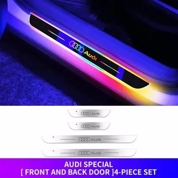 Для Audi A1 A3 A4 A5 A6 A7 A8 Q3 Q5 Q7 Q8 Sline совершенно новый USB мощный движущийся аналогичный автомобильный Накладка на порог фары