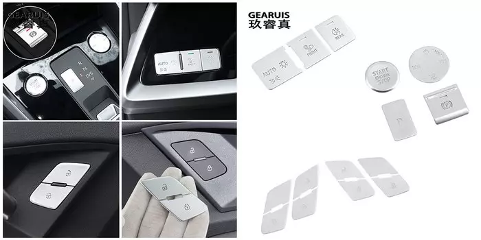 Для Audi A3 8Y 2021-2023 лампы для автомобильных фар управления запуском двигателя, стоп-строчки, кнопки, наклейки, отделка