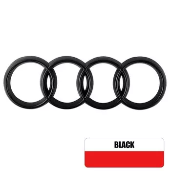 Для Audi A3, A4, A4L, A5, A6, A6L, A7, A1, A8L, Q2L, Q5, Q7, Q3, RS, S5, 1 шт., 4 кольца с логотипом, передняя крышка капота, гриль, Задняя Крышка багажника, эмблема, наклейка