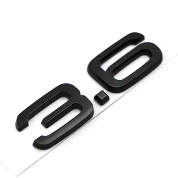 Для Audi A3 A4 A5 A6 A7 A8 Q3 Q5 Q7 3,2 3,0 T 2,0 T 4,2 2,4 3,6 эмблема заднего багажника логотип значок наклейка автомобильный объемный яркий черный