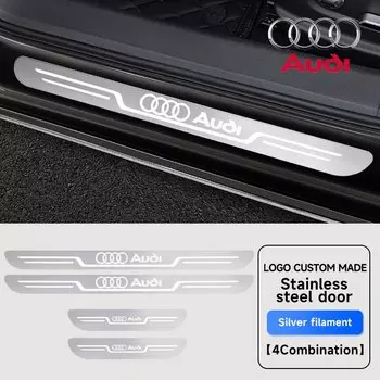 Для Audi A3 A4 A5 A6 A7 A8 Q1 Q2 Q3 Q5 Q7 Q8 S3 S4 S5 S6 RS3 RS4 RS5 TT порог из нержавеющей стали, царапины и износостойкие