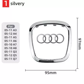 Для Audi A3 A4 B8 8P B9 8V A5 A6 C7 A7 Q3 Q5 Q7 Автомобильный логотип на руле, яркая рамка, полоса, гальваническая наклейка с логотипом автомобиля