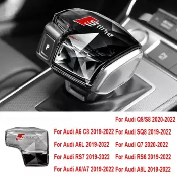 Для Audi A4 A5 A6 A7 A8L Q5 Q7 Q8 RS4 RS5 RS6 RS7 S4 S5 SQ5 QS8 C8 S8 Кристаллическая головка переключения передач Крышка ручки коробки передач