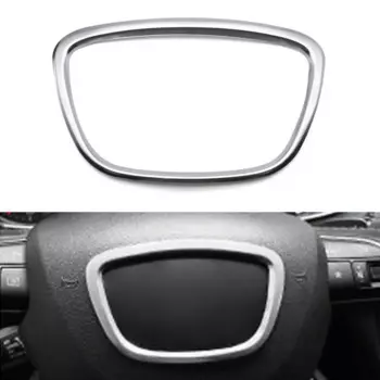 Для Audi A4 B6 B7 B8 A6 C6 A5 Q7 Q5 A3 A4L A8L A6L Автомобильный чехол на руль с центральным логотипом, рамка, наклейки для интерьера, автомобильные аксессуары