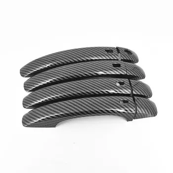 Для Audi A4 B8 2009 2010 2011 2012 2013 2014 2015 2016 углеродное волокно хромированная крышка дверной ручки автомобиля наклейка Стайлинг аксессуары