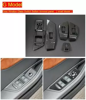 Для Audi A4 B9 A5 S4 2017-2022 углеродное волокно, оконное стекло, кнопка подъема багажника, рамка, крышка, отделка, Стайлинг автомобиля, панель подлокотника двери