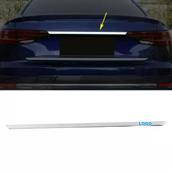 Для Audi A4 B9 седан 2017 2023, внешняя часть автомобиля, ремонт заднего багажника, задняя дверь, накладка, наклейка из нержавеющей стали, хромированная декоративная наклейка