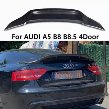 Для AUDI A5 B8 B8.5 4Door Coupe 8T3 R Стиль Углеродное волокно Задний спойлер Крыло багажника 2009-2016 FRP Кованый карбон (не для S5 RS5)