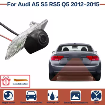 Для Audi A5 S5 RS5 Q5 2012-2015 Автомобильная камера заднего вида для парковки HD ночного видения высокое качество | CCD + RCA