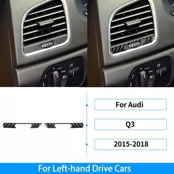 Для Audi Q3 2015 2016 2017 2018, внутренняя наклейка из углеродного волокна, приборная панель, центральная консоль, панель переключения передач, Стайлинг, автомобильные аксессуары