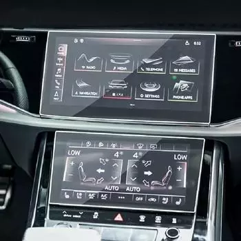 Для Audi Q7 Q8 2020-2021 Автомобильная GPS-навигационная пленка ЖК-экран Защитная пленка из закаленного стекла Аксессуары для пленки против царапин