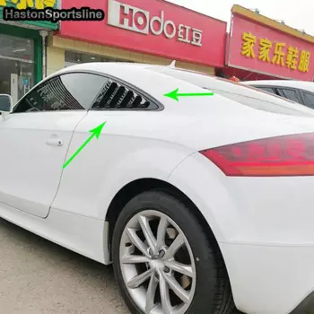 Для Audi TT ABS глянцевые черные боковые окна треугольные жалюзи украшение воздухозаборник отделка вентиляционные решетки овальная крышка 2008 ~ 2014