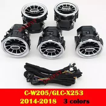 Для Benz C/GLC/A/CLA/GLA/E/S/G для AMG W205 X253 W176 W117 W156 W213 W222 W464 светодиодная турбинная насадка, вентиляционная лампа окружающего освещения