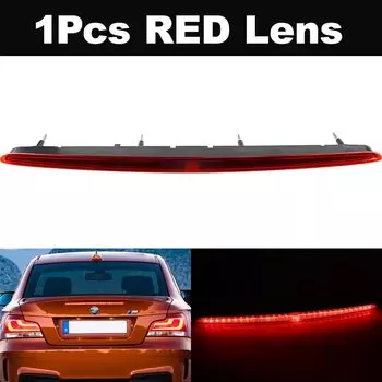 Для BMW 1 серии 128i 135i M E82 E88 2007-2013 дымчато-красные линзы, светодиодный задний багажник, третий стоп-сигнал, автомобильные аксессуары 63257164978