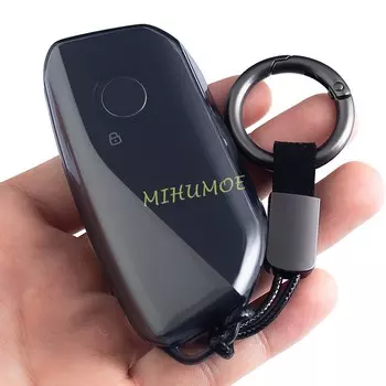 Для BMW 2 5 7 серии U06 G60 G70 X1 X3 X5 X6 X7 iX XM 2024 2025 Черный прозрачный чехол для автомобильного ключа Брелок Кольцо Аксессуары