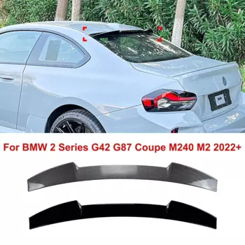 Для BMW 2 серии G42 G87 Coupe M240 M2 2022 + спойлер на крышу БАГАЖНИКА АВТОМОБИЛЯ, заднее крыло, Внешняя защита, модификация украшения