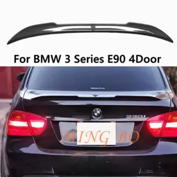 Для BMW 3 серии E90 4-дверный задний спойлер из углеродного волокна в стиле CS, крыло багажника 2004-2011, FRP, кованый карбон