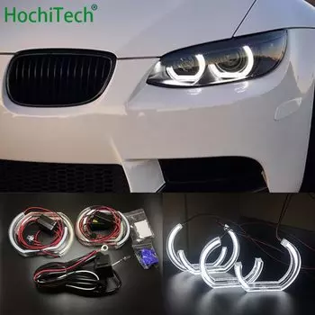 Для BMW 3 серии E90 E92 E93 M3 купе и Кабриолет 2007-2013 автомобильный Стайлинг DTM стиль белый кристалл светодиодные глазки ангела