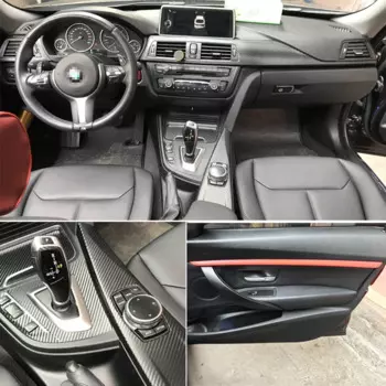 Для BMW 3 серии F30 F31 F32 внутренняя центральная панель управления дверная ручка 5D наклейки из углеродного волокна наклейки аксессуары для стайлинга автомобилей