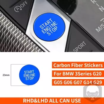 Для Bmw 3 серии X5 X6 G20 G05 G06 G07 G14 G29 F40 F44 кнопка старт/стоп Замена зажигания аксессуары интерьера автомобиля