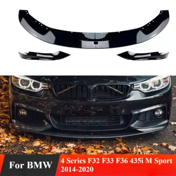 Для BMW 4 серии F32 F33 F36 435i M Sport 2014-2020 автомобильный передний бампер лезвие спойлер губа Нижняя боковая раскладка разделитель отделка