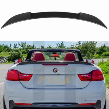 Для BMW 4 серии F33 и M4 F83 кабриолет в стиле CS, задний спойлер из углеродного волокна, крыло багажника 2013-2020 FRP, глянцевый черный кованый карбон
