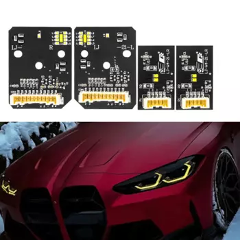 Для BMW 4 серии M3 M4 425 430 G22 G23 G26 G80 G82 Передняя фара Фара Светодиодная DRL Дневные ходовые огни Дневные лампы Доски