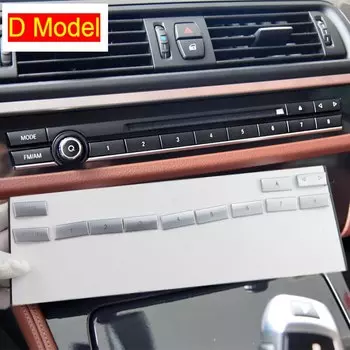 Для BMW 5 6 7 Series f10 f18 f11 F12 F07 f01 f02 CD цифровой ключ кнопка регулировки громкости блестящий чехол отделка стикер AC Air Аксессуары