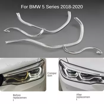 Для BMW 5 серии G30 G38 2018-2020 светодиодный DRL направляющая пластина Световодящая трубка Направляющая дневных ходовых огней Angel Eye